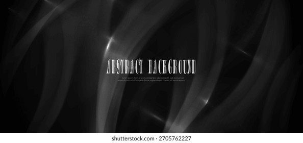 Abstract black digital dynamic wave background. Futuristic hi-technology concept. Business banners, flyers, and presentations. Vector illustration