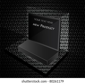 Abstract black display. Vector illustration
