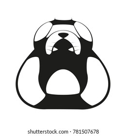 Abstract black dog.