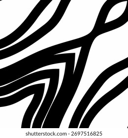 Elemento de líneas de esquina de doodle negro Abstractas