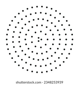 Abstract black dot circle background vector illustration.