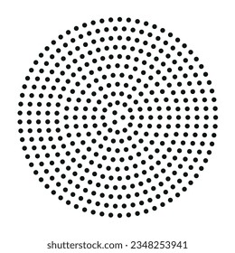 Abstract black dot circle background vector illustration.