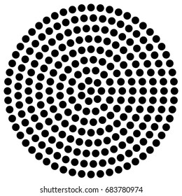 abstract black dot circle background 