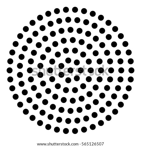 abstract black dot circle background 
