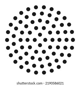 Abstract black dot circle icon. Halftone dots circle Vector illustration