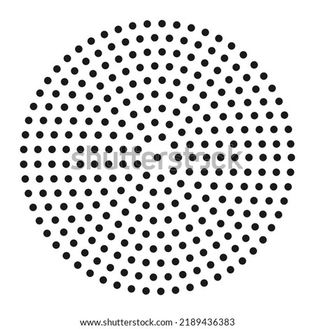 Abstract black dot circle icon. Halftone dots circle Vector illustration