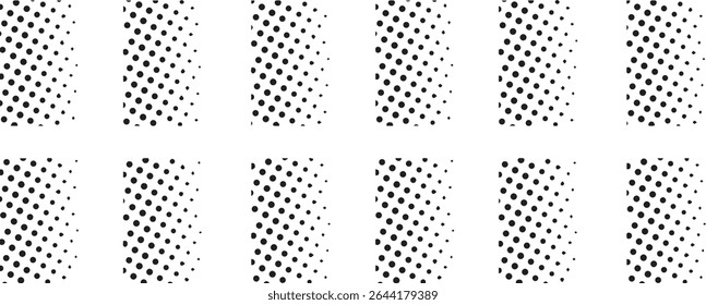 Abstract black dot halftone pattern background design