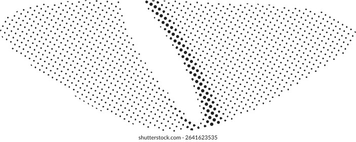 Abstract black dot pattern halftone design