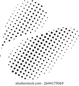Abstract black dot pattern swirl design