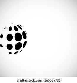 Abstract black dots background for your text and logo - stock vector illustration.