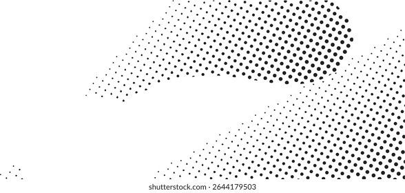 Abstract black dots halftone pattern background design