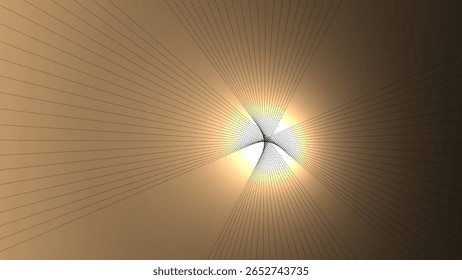 Abstrakte schwarze Punkte und Licht auf dunklem Hintergrund. Linien-Futures.