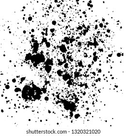  Abstract black dots, paint spots, pattern vector background
