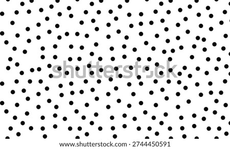 Abstract Black Dots Pattern on White Background, Minimal Polka Dot Texture for Modern Design and Creative Use