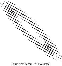 Abstract black dotted diagonal pattern design