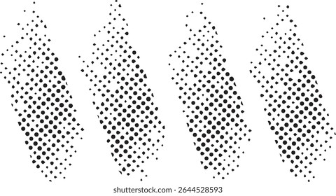 Elemento de diseño de llamas punteadas negras Abstractas