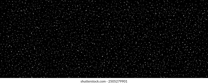 Abstract black dotted grainy, starry night gritty texture vector background