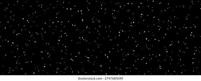 Abstract black dotted grainy, starry night grain texture vector background