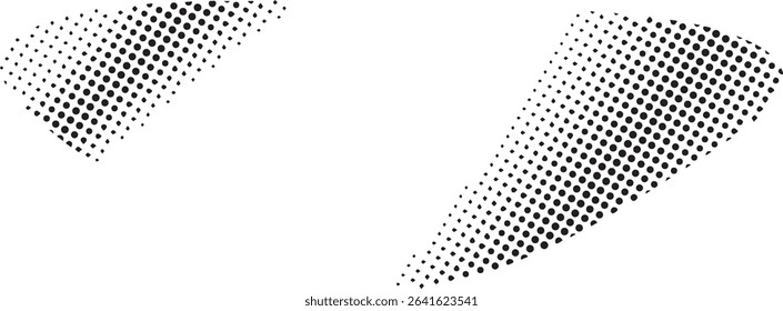 Abstract black dotted halftone pattern design
