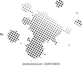 Abstract black dotted ink blot splatter design