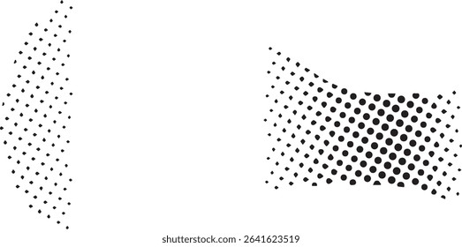 Abstract black dotted shapes white background design