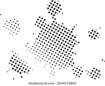 Abstractas elemento de diseño de salpicaduras de puntos negros