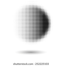 Abstract black dotted vector background