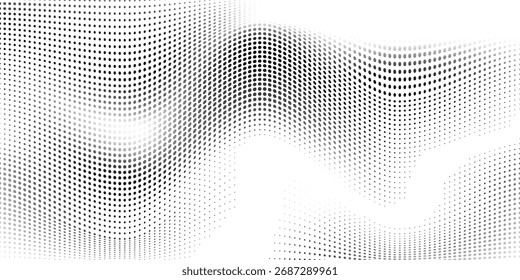 Abstract black dotted in white background featuring mesh effect. Perfect comic pop art style. Trendy concept comic. Vector design. EPS 10.