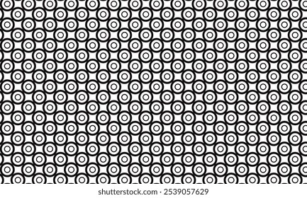 Patrón de doble círculo negro abstracto conveniente para el Anuncio, cartel.