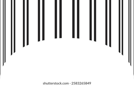 abstract black double line arch pattern can be used background.