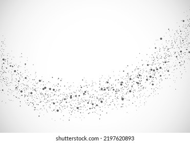 Abstract black dust dotted sparse particles design elements isolated on white background. Vector illustration