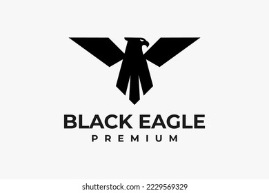 abstract black eagle logo premium