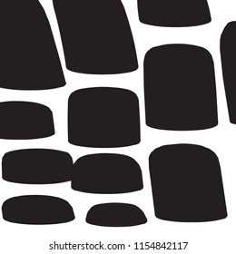 Abstract black elements on a white background. Vector illustration