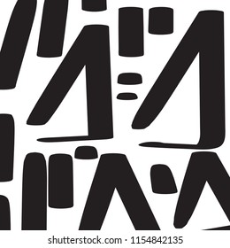 Abstract black elements on a white background. Vector illustration