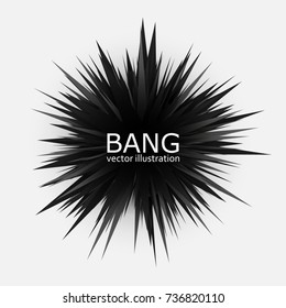 Abstract black explosion banner. Vector illustration