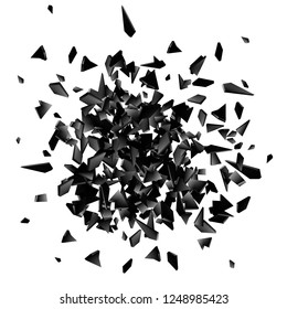 Abstract black explosion. Geometric background. Vector illustration