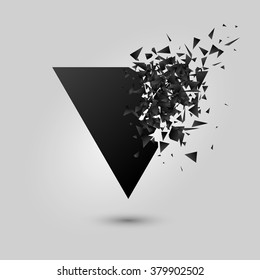 Abstract black explosion  Geometric background  Vector illustration
