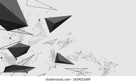abstract black explosion lines. technology communication concept vector background