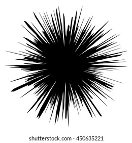 Abstract black explosion. Vector illustration