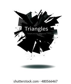 Abstract black explosion. Vector illustration.