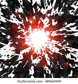 Abstract black explosion. Vector illustration EPS10