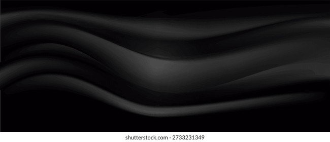 Fondo de tela negra Abstractas con espacio de copia 3D Render

