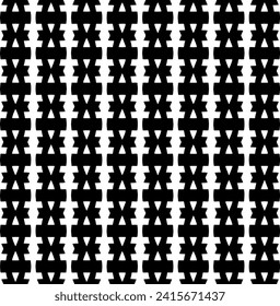 Abstract black figures on a whire background. Seamless texture for fashion, textile design,  on wall paper, wrapping paper, fabrics and home decor. Simple repeat pattern.