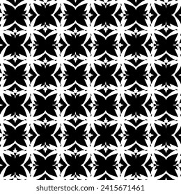 Abstract black figures on a whire background. Seamless texture for fashion, textile design,  on wall paper, wrapping paper, fabrics and home decor. Simple repeat pattern.