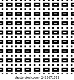 Resumen de figuras negras en un fondo blanco. Textura perfecta para la moda, el diseño textil, sobre papel de pared, papel de envoltura, tejidos y decoración casera. Patrón de repetición simple.