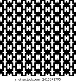 Abstract black figures on a whire background. Seamless texture for fashion, textile design,  on wall paper, wrapping paper, fabrics and home decor. Simple repeat pattern.