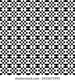 Abstract black figures on a whire background. Seamless texture for fashion, textile design,  on wall paper, wrapping paper, fabrics and home decor. Simple repeat pattern.