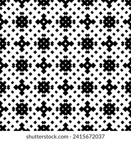 Abstract black figures on a whire background. Seamless texture for fashion, textile design,  on wall paper, wrapping paper, fabrics and home decor. Simple repeat pattern.