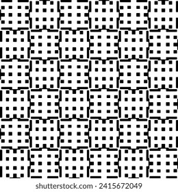 Abstract black figures on a whire background. Seamless texture for fashion, textile design,  on wall paper, wrapping paper, fabrics and home decor. Simple repeat pattern.