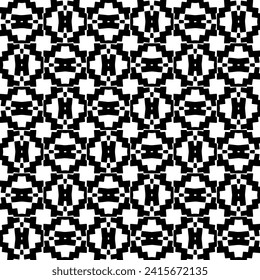Abstract black figures on a whire background. Seamless texture for fashion, textile design,  on wall paper, wrapping paper, fabrics and home decor. Simple repeat pattern.